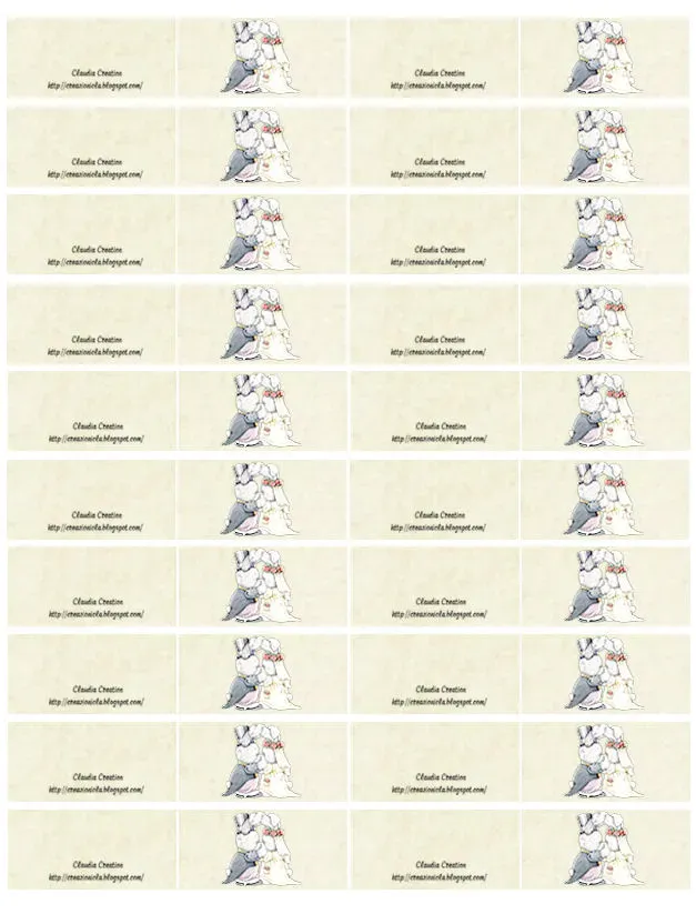 Bigliettini bomboniere sposi