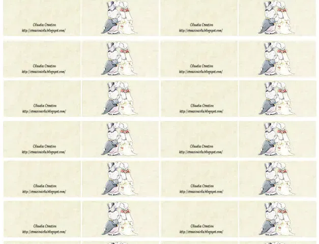 Bigliettini bomboniere sposi