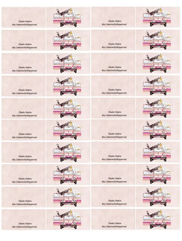 Bigliettini bomboniere sposi