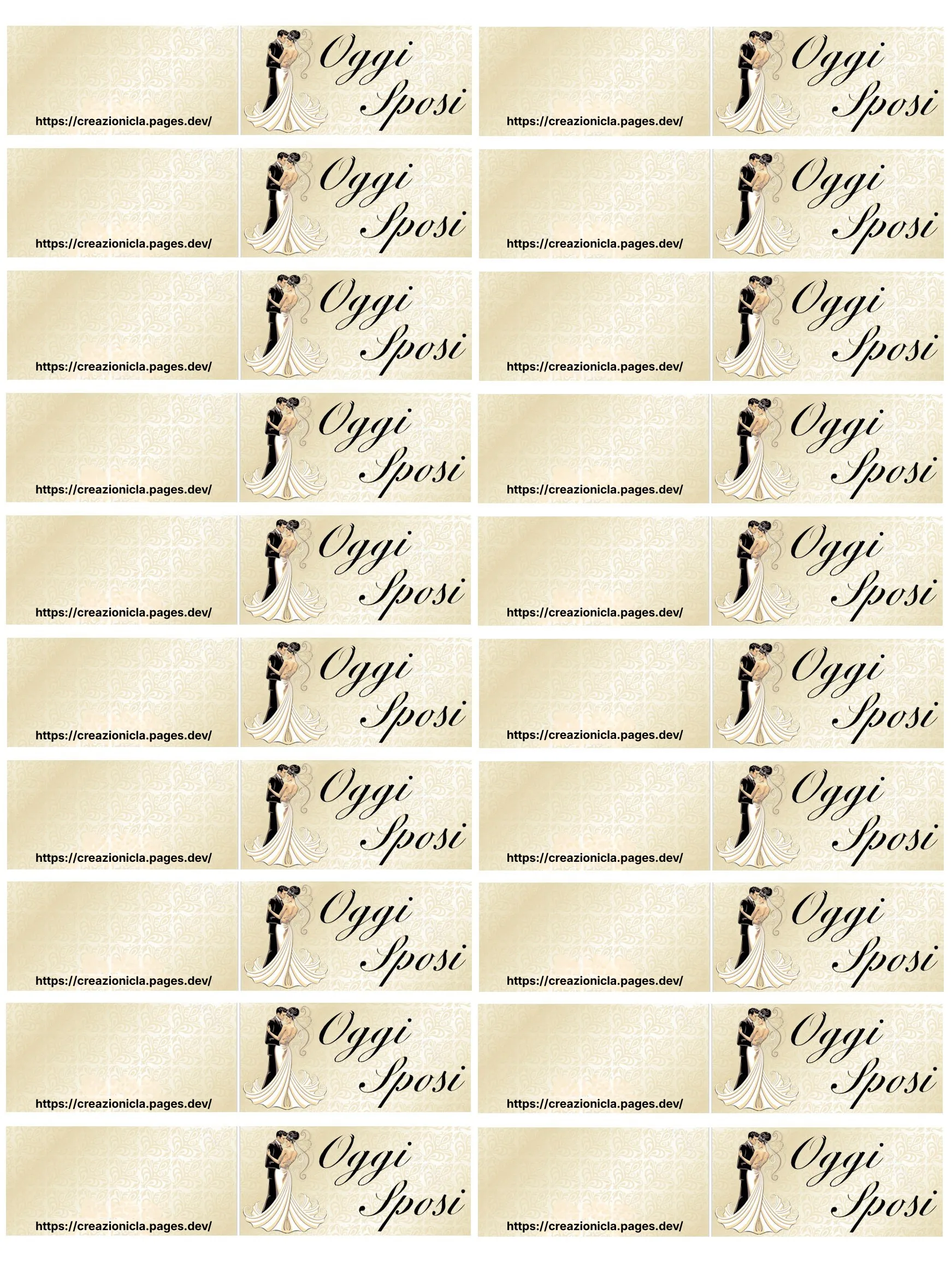 Bigliettini Bomboniere Matrimonio Stampabili Gratis