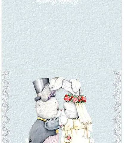 Cartolina Auguri Sposi