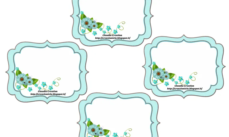 Etichette stampabili fiorite