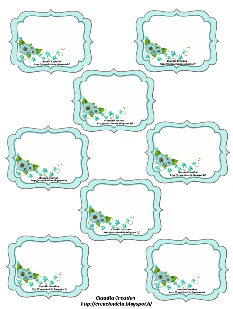 Etichette stampabili fiorite