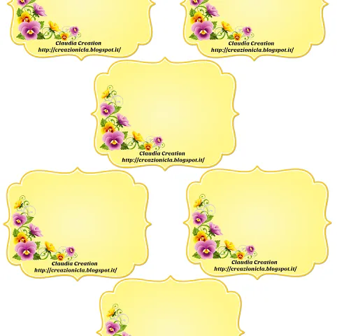 Etichette fiorite stampabili
