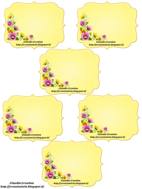 Etichette fiorite stampabili