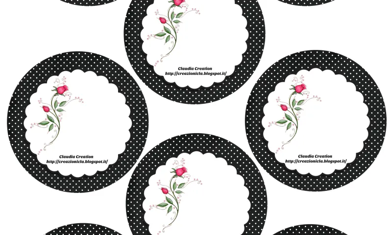 Etichette stampabili fiorite