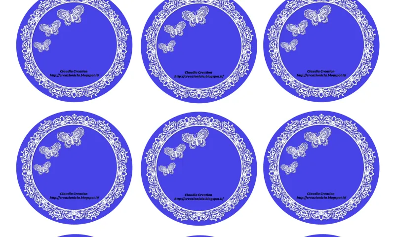 Etichette stampabili farfalle