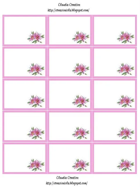 Etichette stampabili fiori