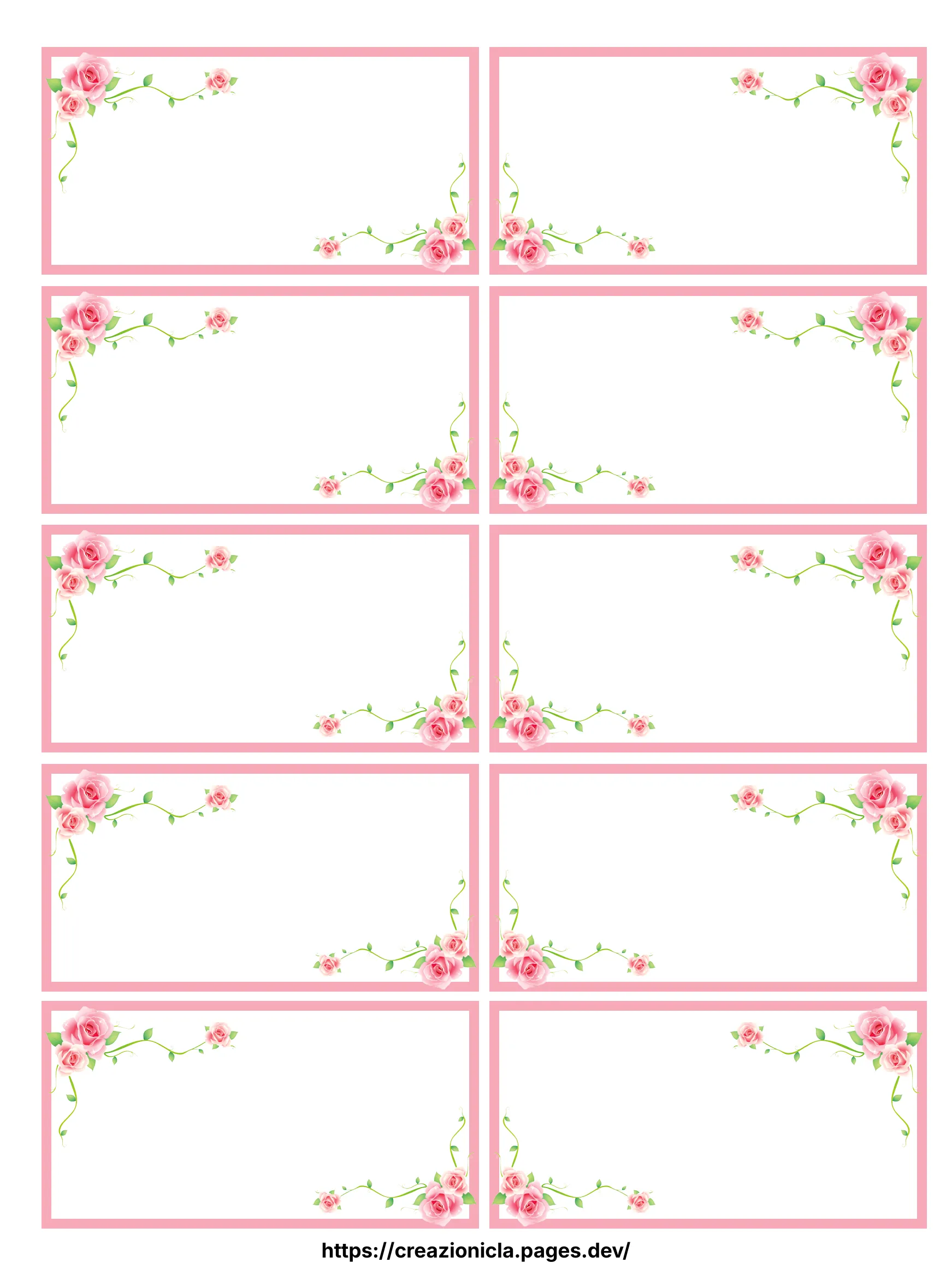 Etichette con Fiori Fiorite Stampabili Gratis