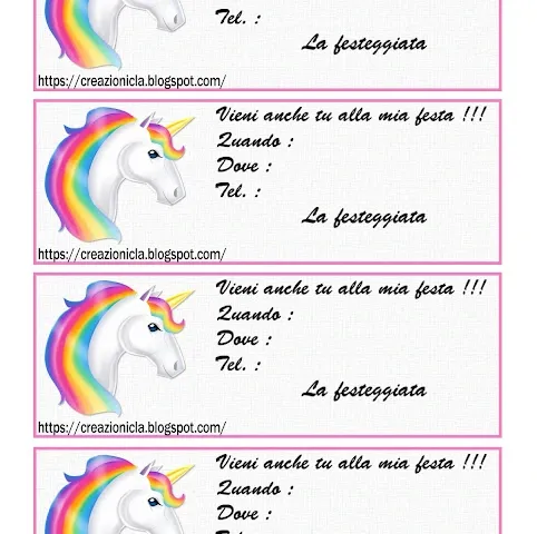 Inviti festa stampabili