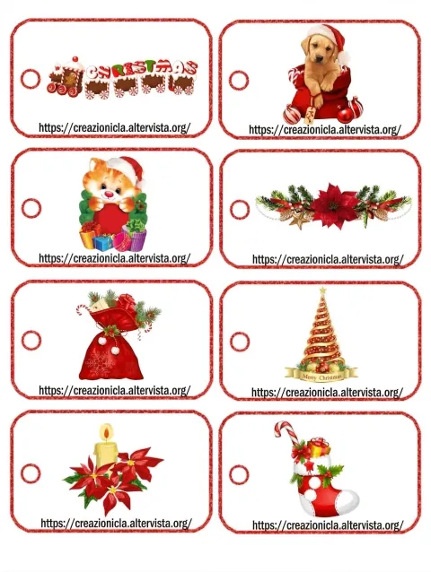 Etichette Natale Stampabili Gratis