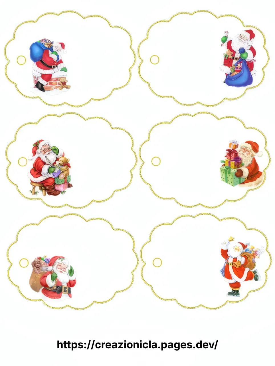 Etichette Natale Stampabili Gratis