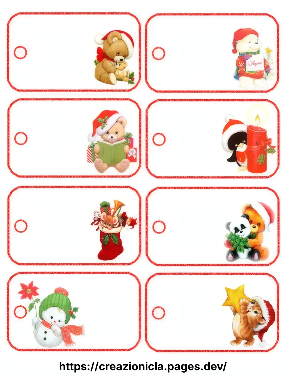 Etichette Natale Stampabili Gratis — immagine 1