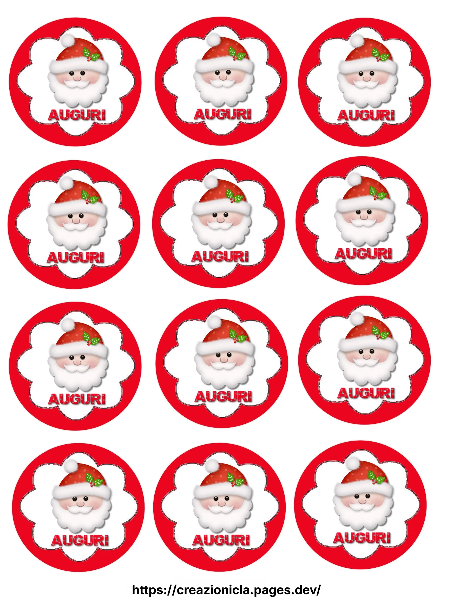 Etichette Natale Stampabili Gratis