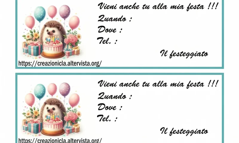 Inviti festa di compleanno