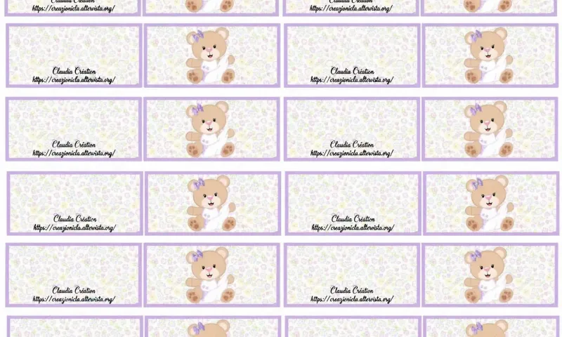 Bigliettini bomboniere baby